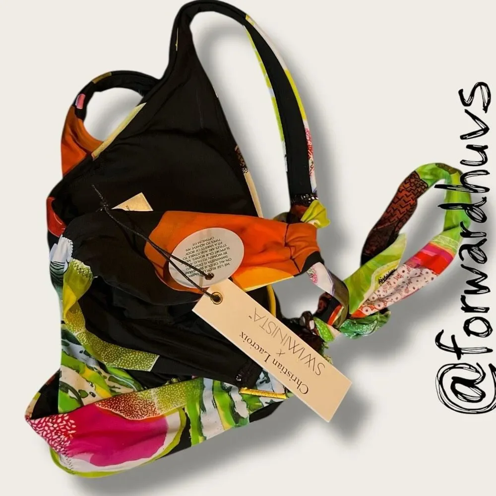 Swiminista x Christian Lacroix Manaos Black Cheer Top Fearless Bottom S